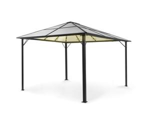 Blumfeldt Pantheon Solid Sky Ambient Solar Gazebo con tetto grigio 3x4m