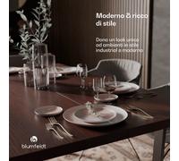 Blumfeldt Piano del tavolo Bearsdon 160 x 90 cm per cucina e sala da pranzo | Legno multistrato robusto
