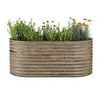 High Grow - Aiuola rialzata | 1.169 L | Ergonomica | Resistente alle intemperie | Struttura a fondo aperto | Ovale