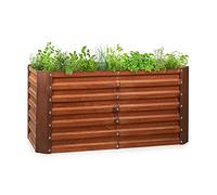 Rust Grow, aiuola rialzata, aiuola da giardino, lamiera d'acciaio zincata, finitura effetto ruggine