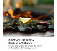 Blumfeldt Savage 2.0 Wide Braciere con tagliere in bambù incl. protezione dalle intemperie