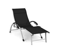 Sunnyvale, lettino prendisole con poggiapiedi, alluminio, 4 posizioni