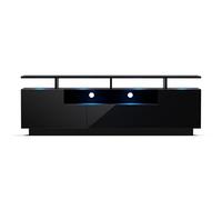 blumfeldt Supporto TV da Pavimento, Moderno Porta TV da Terra da 150 cm per Camera da Letto e Salone, Porta Televisore con LED Multicolori, Mobile Porta TV, Stand TV con Ampio Spazio di Archiviazione