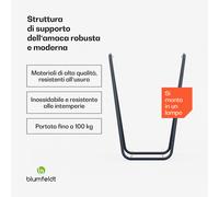 SwayStation Curve - Telaio per amaca | Antiruggine | Resistente alle intemperie | Interno/esterno | Fino a 160 kg