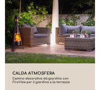 Blumfeldt Volantis Cupric Camino da Giardino Acciaio Inossidabile Nero