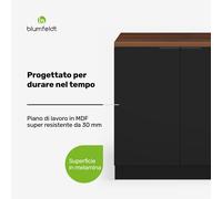 WoodVista - Armadietto sottolavabo | Robusto | Cerniere con soft-close | Impugnatura in alluminio