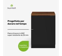 WoodVista - Armadietto sottolavabo | Robusto | Cerniere con soft-close | Impugnatura in alluminio