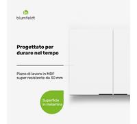 Blumfeldt WoodVista - Armadio a colonna | Soft-close | Impugnature in alluminio | Materiali sostenibili