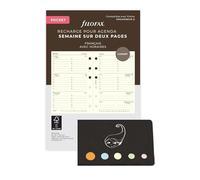 Blumie Shop Ricarica Civile 2026 Orizzontale Francese 1 Settimana Su 2 Pagine Compatibile Con Filofax + 1 Indice Adesivo Blumie (Pocket, Crema) 68235
