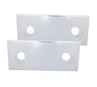 BLUMKRAFT 2 x coprimozzo doppio acciaio inox A2 + trattamento cromato per rubinetto a parete. Effetto specchio. Interasse 150 mm. Diametro 26 mm. Confezione da 2.