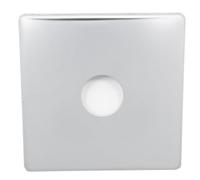 BLUMKRAFT Placca singola in acciaio inox A2 + trattamento cromato per rubinetto da parete effetto specchio, diametro 26 mm