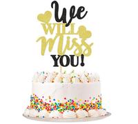 Blumomon 1 pz We Will Miss You Cake Topper Pensionamento Cake Decoration Picks per feste in pensione Decorazione Torta Forniture per feste