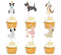 Blumomon 36 decorazioni per cupcake per cani e compleanni, decorazioni per feste