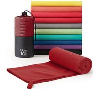 Blumtal asciugamano microfibra 120x60 cm - asciugamano palestra microfibra asciugatura rapida - asciugamano palestra donna - asciugamani microfibra da viaggio - rosso