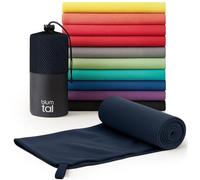 Blumtal asciugamano microfibra 200x100 cm - asciugamano palestra microfibra asciugatura rapida - asciugamano microfibra grande - asciugamano da palestra uomo - blu navy