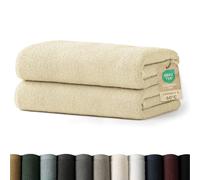 Blumtal - Asciugamano Sauna Sabbia - Asciugamano da sauna in cotone 80 x 200 - Asciugamano da bagno 80 x 200 - Set di 2 - Certificato Oeko-TEX®