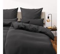 Blumtal Basic Copripiumino Singolo in Microfibra 90g/m2, Set Completo Copripiumino Singolo con 1 Federa Cuscini Letto, 135 x 200cm + 40 x 80cm, Antracite