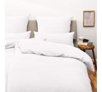 Blumtal Biancheria da letto 135 x 200 cm, 4 pezzi, in microfibra traspirante, 2 copripiumini da 135 x 200 cm + 2 federe da 80 x 80 cm, super morbida, certificata Oeko-Tex, colore: bianco