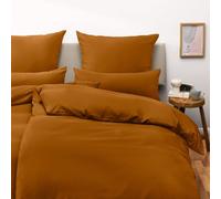 Blumtal Biancheria da letto 140 x 200 cm e federe 40 x 80 cm, copripiumino in microfibra traspirante, super morbido, certificato Oeko-Tex, 2 pezzi, marrone