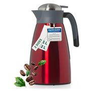 Blumtal caraffa termica 2 litro - thermos acqua calda senza BPA con sistema di chiusura Quick Tip - caraffa termica caffè e tè a prova di perdite per un isolamento di lunga durata - thermos 2l - rosso