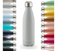 Blumtal® Charles- Borraccia termica da 350 ml, borraccia in acciaio inox, senza BPA, fredda e calda, thermos in metallo, borraccia in acciaio inox, borraccia termica da 350 ml, colore: grigio