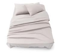 Blumtal Completo lenzuola matrimoniali 3pz - completo letto matrimoniale certificato OEKO-TEX - lenzuolo con angoli 160x200x30cm + lenzuolo 240x275cm + federa cuscino 50x80cm in microfibra - grigio