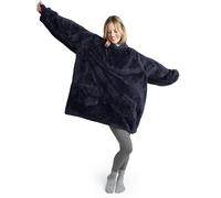 Blumtal Coperta con Maniche Donna - Felpa Pile Bambini - Felpa Coperta - Felpa Gigante Coperta con Cappuccio e Tasche - Plaid con Maniche - Certificata OEKO-TEX - Medium/Bambini - Blu Oceano