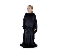 Blumtal Coperta Indossabile con Maniche, Coperta in Pile Indossabile con Tasche, Coperta con Maniche per Bambini, 90x105cm, Blu Oceano