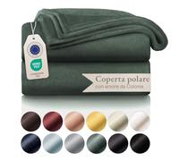 Blumtal Coperta Pile 130x150cm - Coperta Plaid divano super morbida - Coperta Divano certificata OKEO-Tex - plaid singolo pile - in verde