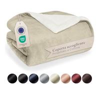 Blumtal Coperta Pile - Plaid Divano Super Morbida - Coperta Plaid Sherpa di Alta Qualità - Coperta Letto Singolo Sherpa - Certificata OKEO-Tex - 150 x 200 cm - Sabbia