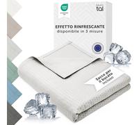 Blumtal coperta refrigerante letto 150x200 cm - cooling blanket in bambù - coperta rinfrescante per l'estate certificata OEKO-TEX - coperta estiva divano o viaggio - coperte rinfrescanti - in grigio