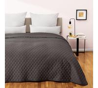 Blumtal copriletto trapuntato 200x220 cm - coperta letto matrimoniale, copriletto piazza e mezza certificato OEKO-TEX - trapuntino leggero una piazza e mezza per letti di 140x200 cm in antracite