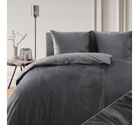Blumtal Copripiumino 135x200 cm Cashmere-Touch Peluche Set 2pz - OEKO-TEX certificato caldo 135x200 + 2 Federe 80x80 - Letto invernale 135x200 Microfibra 4 pezzi Antracite