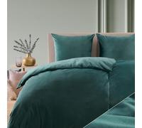 Blumtal Copripiumino 135x200 cm Cashmere-Touch Peluche Set 2pz - OEKO-TEX certificato caldo + 2 Federe 80x80 - Letto Peluche Morbido Blu Petrolio