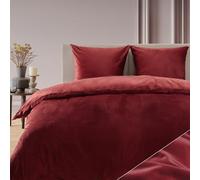 Blumtal Copripiumino 200x200 cm Cashmere-Touch Peluche - OEKO-TEX certificato caldo + 2 Federe 80x80 - Set Invernale Letto Microfibra Rosso