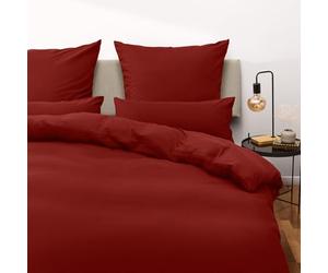 Blumtal Copripiumino Matrimoniale in Microfibra, Set Completo Copripiumino Matrimoniale con 2 Federe Cuscini Letto, 260 x 240 & 40 x 70 (2x), Rosso Aurora