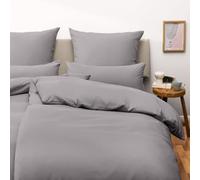 Blumtal Copripiumino Singolo in Microfibra, Set Completo Copripiumino Singolo con 2 Federe Cuscini Letto, 140 x 220 & 50 x 70 (1x), Grigio