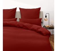 Blumtal Copripiumino Una Piazza e Mezza 200x220 e Federe 50x80 - Set di Lenzuola in Microfibra Extra Morbida certificata Oeko-Tex, Set Copripiumino con 2 Federe - 3 Pezzi - Rosso Aurora
