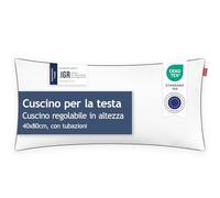 Blumtal Cuscino Letto, Guanciale Letto in Morbidissimi Fiocchi di Lattice, Cuscini Letto con Imbottitura Regolabile, 40x80cm, 1 Pezzo