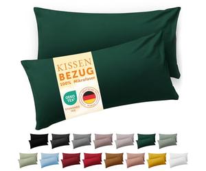 Blumtal Federa 40 x 60, 2 pezzi - Federe certificate OEKO-TEX 100% microfibra extra morbida e lavabile in lavatrice - Federa 40x60 verde scuro