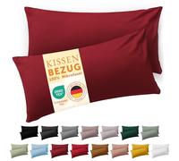Blumtal Federa 40 x 80, 2 pezzi - Federe certificate OEKO-TEX 100% microfibra extra morbida e lavabile in lavatrice - Federa 40x80 rosso aurora