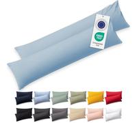 Blumtal Federe Cuscini Letto Matrimoniale Cotone - Federe Cuscini 40x145-100% Cotone, Set di 2 Federe in Jersey con Cerniera, Federa certificate Oeko-Tex, Federe Cuscino Letto - Azzurro