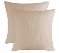 Blumtal Federe in Mussola 80x80 cm Set da 2 - 100% Cotone, Certificato Oeko-TEX, Morbide e Lavabili in Lavatrice, Talpa