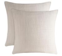 Blumtal Federe in Mussola 80x80 cm Set da 2 - 100% Cotone, Certificato Oeko-TEX, Morbide e Lavabili in Lavatrice, Grigio