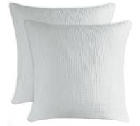 Blumtal Federe in Mussola 80x80 cm Set da 2 - 100% Cotone, Certificato Oeko-TEX, Morbide e Lavabili in Lavatrice, Blu