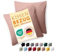 Blumtal Fodera per cuscino 65 x 65, 2 pezzi - Fodere per cuscini certificate OEKO-TEX 100% microfibra extra morbida e lavabile in lavatrice - Fodera per cuscino 65x65 rosa