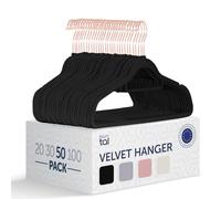 Blumtal Grucce Appendiabiti in Velluto, Grucce Vellutate, Grucce Salvaspazio nell'Armadio, Appendini Salvaspazio con Gancio Rotante 360°, Stampelle Armadio per Pantaloni, Rosa, 50 Pezzi