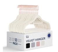 Blumtal Grucce Appendiabiti in Velluto, Vellutate, Salvaspazio nell'Armadio, Appendini con Gancio Rotante 360°, Stampelle per Pantaloni, Rosa, 50 Pezzi