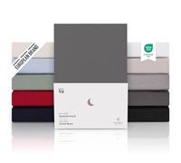 Blumtal Lenzuolo con Angoli letto matrimoniale 160x200 topper in Cotone 150g/m² - Lenzuola letto matrimoniale con Angoli - Lenzuolo Sotto con Angoli - Lenzuolo Angoli per materasso di 10cm - antracite