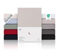 Blumtal Lenzuolo con Angoli letto matrimoniale 180x200 topper in Cotone 150g/m² - Lenzuola letto matrimoniale con Angoli - Lenzuolo Sotto con Angoli - Lenzuolo Angoli per materasso 10cm grigio chiaro
